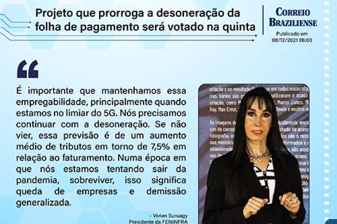 O projeto de lei que prorroga a desoneração da folha de pagamento de 17 setores